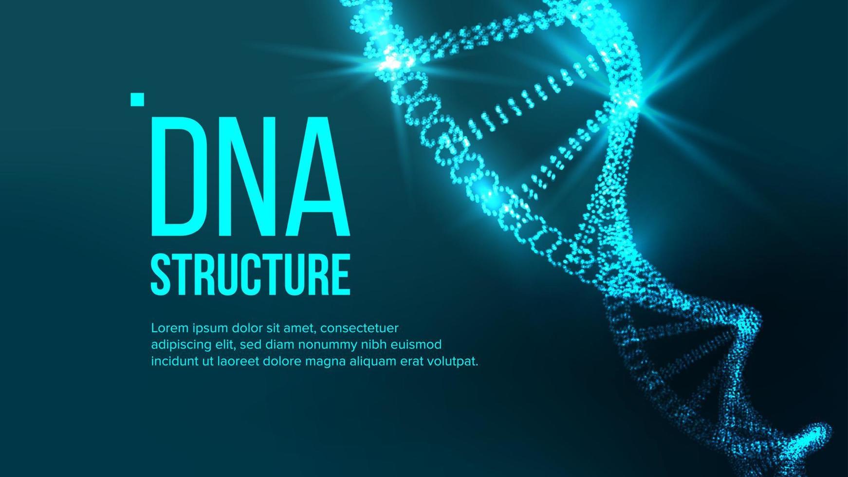 vetor de estrutura de dna. símbolo da evolução. capa de química. elemento microscópico. ilustração