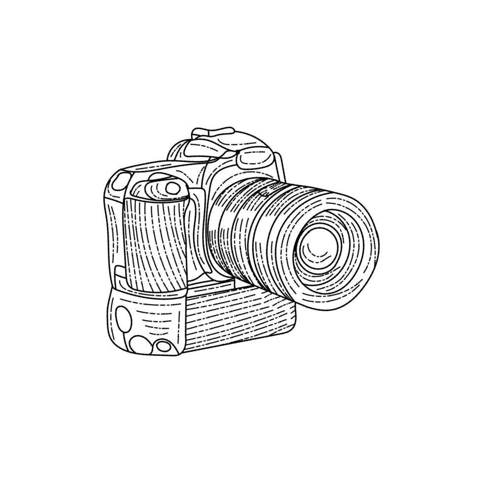 design criativo de ilustração vintage de câmera vetor