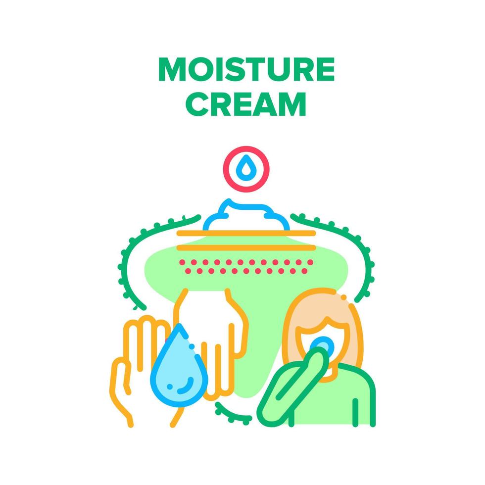 ilustração de cor de conceito de vetor de creme de umidade