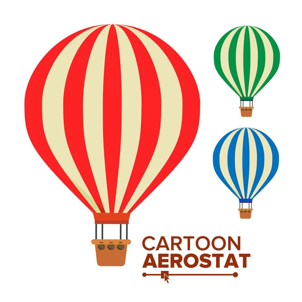 vetor de balão aeróstato. transporte antigo. balões de ar quente. ilustração plana isolada dos desenhos animados