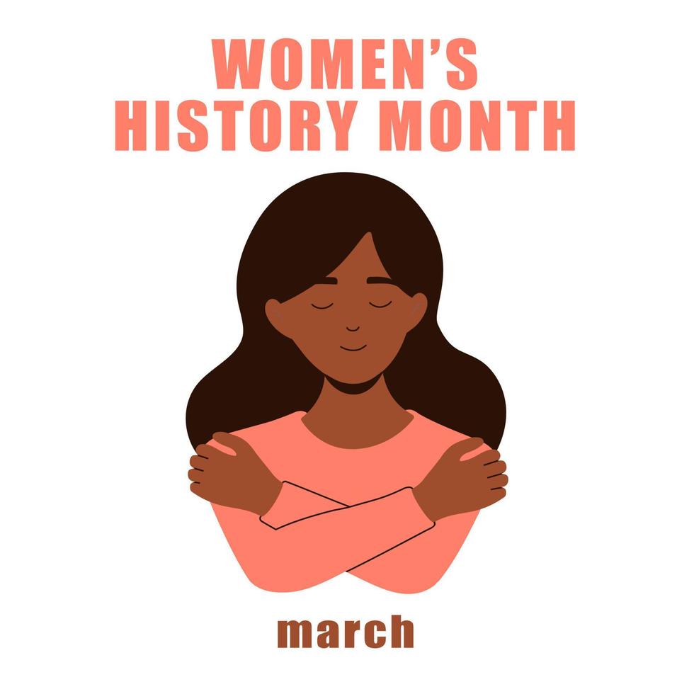 ilustração em vetor mês de história das mulheres.