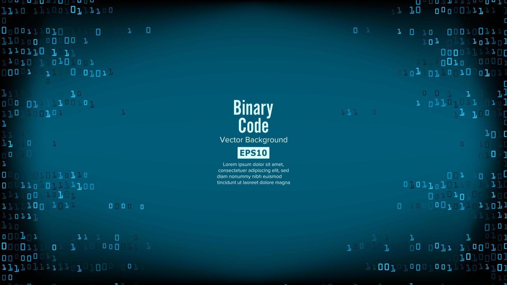 vetor de fundo de código binário. fundo de matriz de alta tecnologia com dígitos