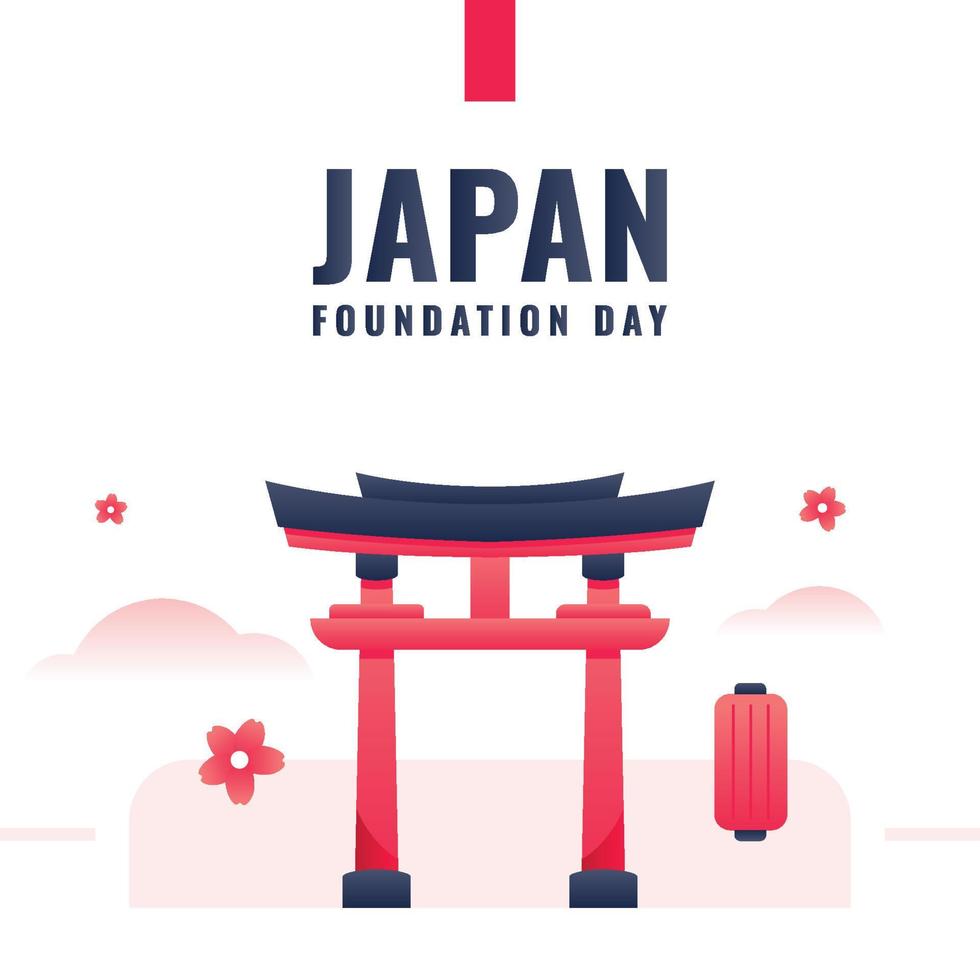 fundo do dia da fundação nacional do japão com design elegante vetor