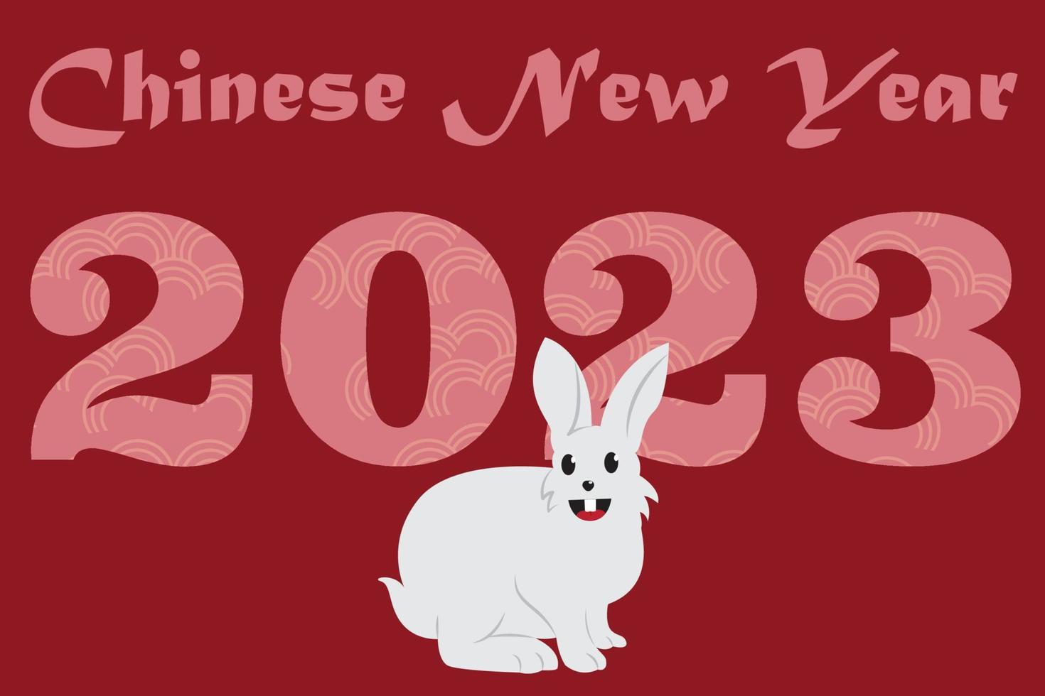 ilustração do fundo da celebração do ano novo chinês do ano do coelho vetor