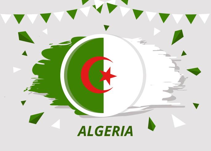 escova bandeira algeria vector