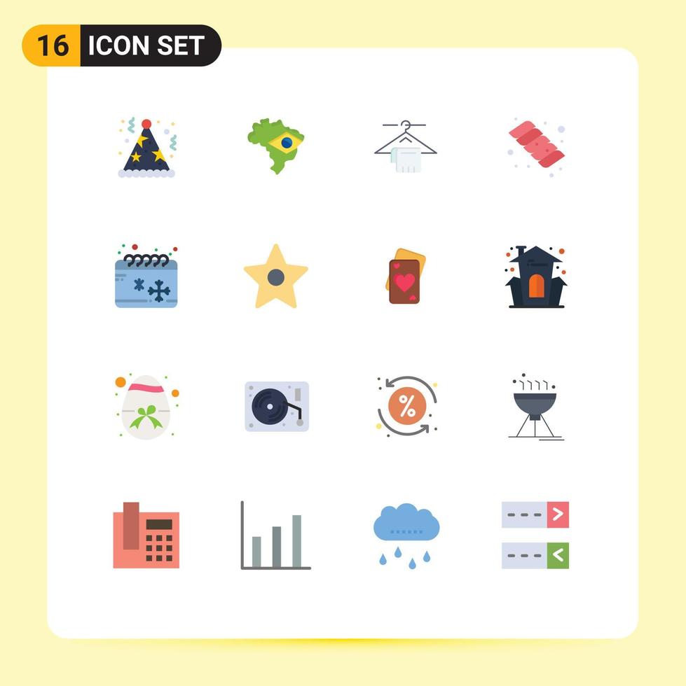 pacote de interface do usuário de 16 cores planas básicas do pacote editável de doces de calendário de toalha fria de inverno de elementos de design de vetores criativos
