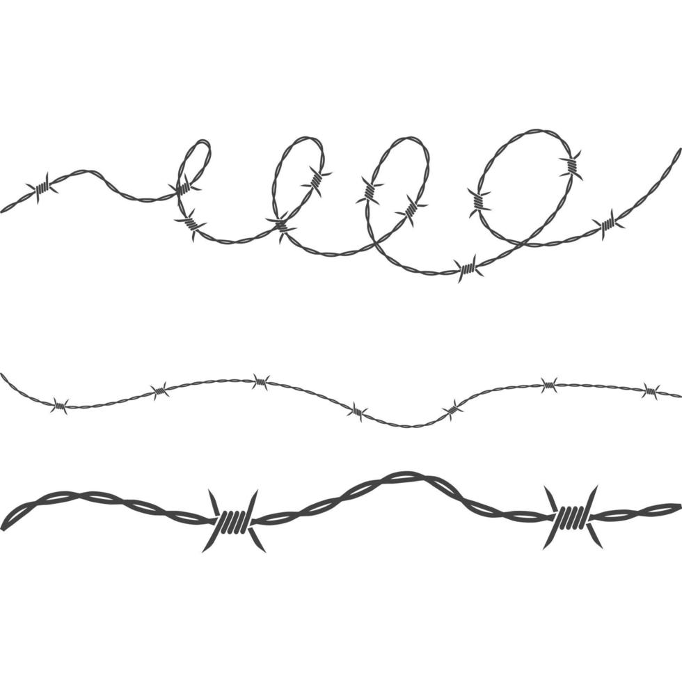 ilustração vetorial de arame farpado vetor