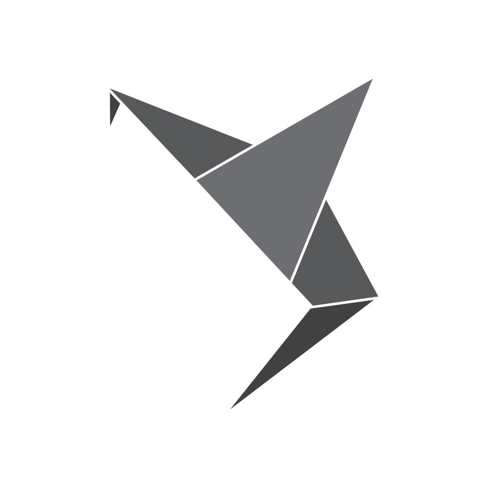ilustração de modelo de símbolo de ícone de vetor de design de logotipo de origami