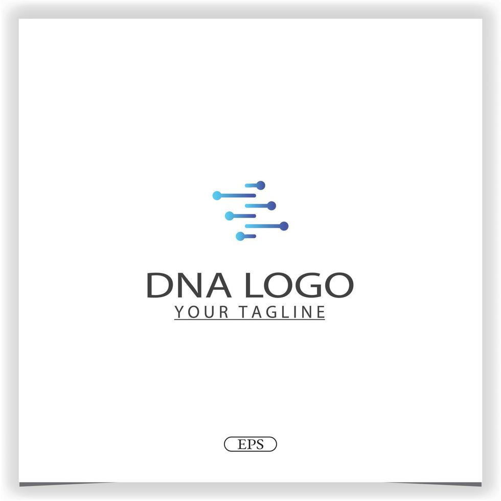 ícone para tecnologia científica, logotipo de dna design de modelo elegante premium vetor eps 10