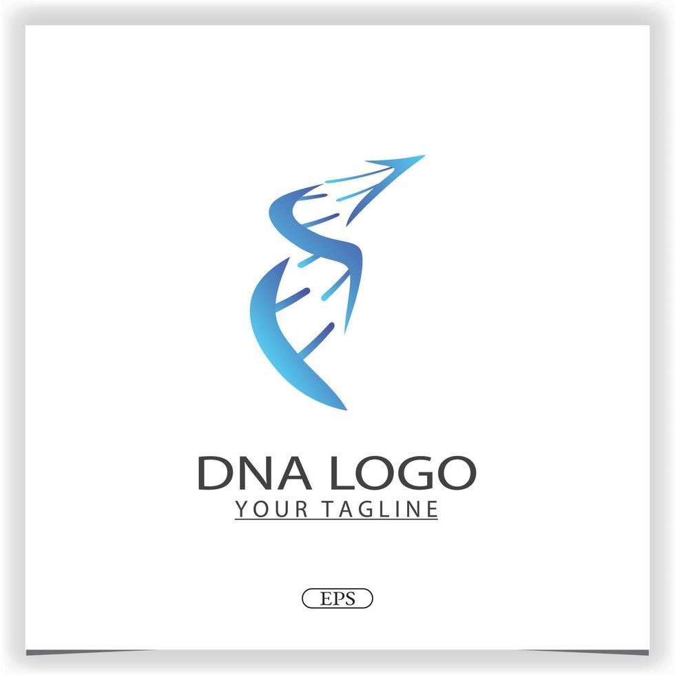 ícone para tecnologia científica, logotipo de dna design de modelo elegante premium vetor eps 10