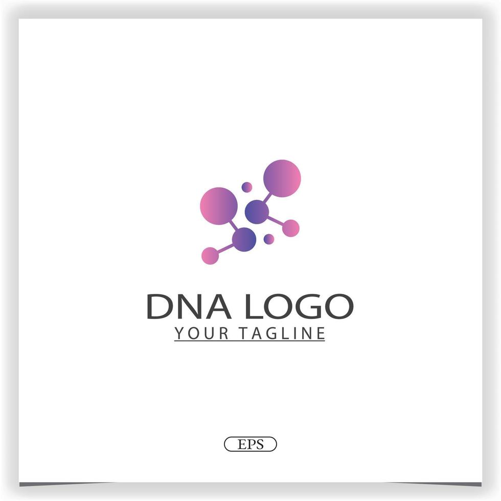 ícone para tecnologia científica, logotipo de dna design de modelo elegante premium vetor eps 10