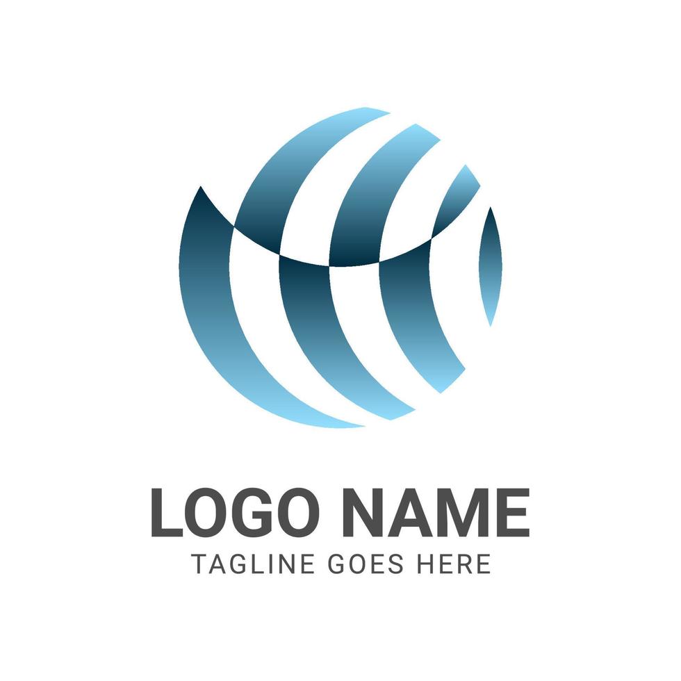 elemento de design de logotipo de vetor de círculo dinâmico abstrato