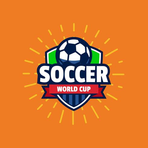 Emblema do logotipo do futebol da Copa do Mundo vetor
