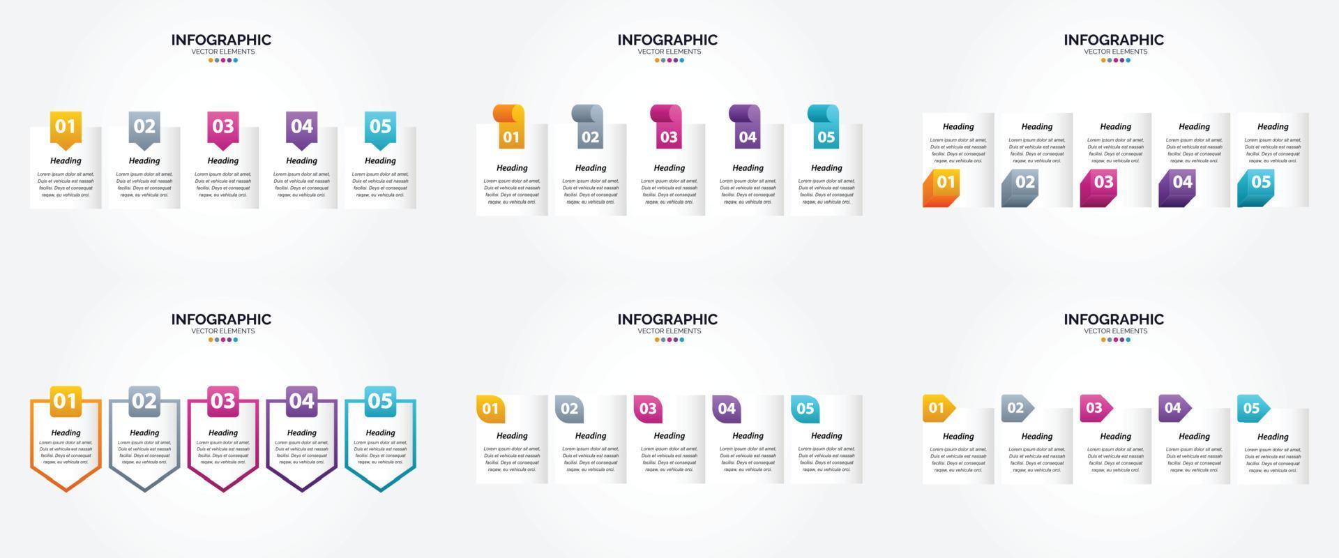 este conjunto de infográficos vetoriais é ideal para publicidade em um folheto. folheto. ou revista. vetor