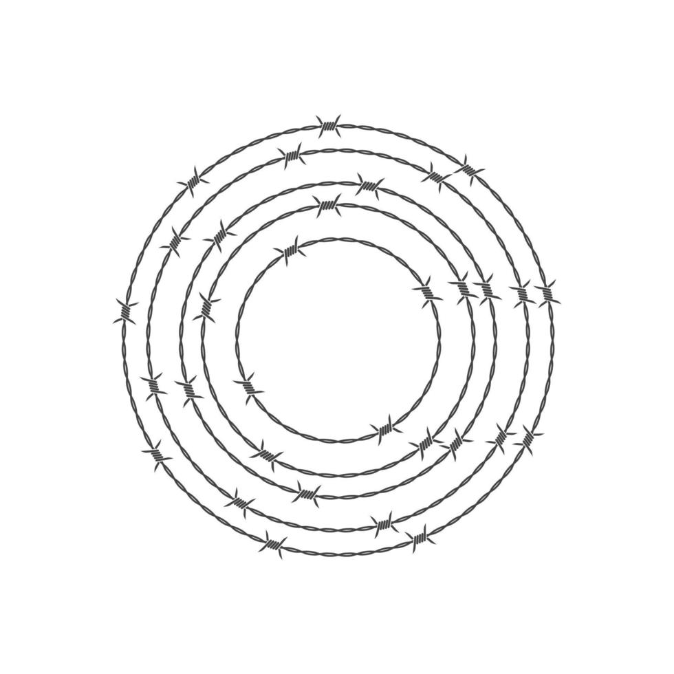 ilustração vetorial de arame farpado vetor