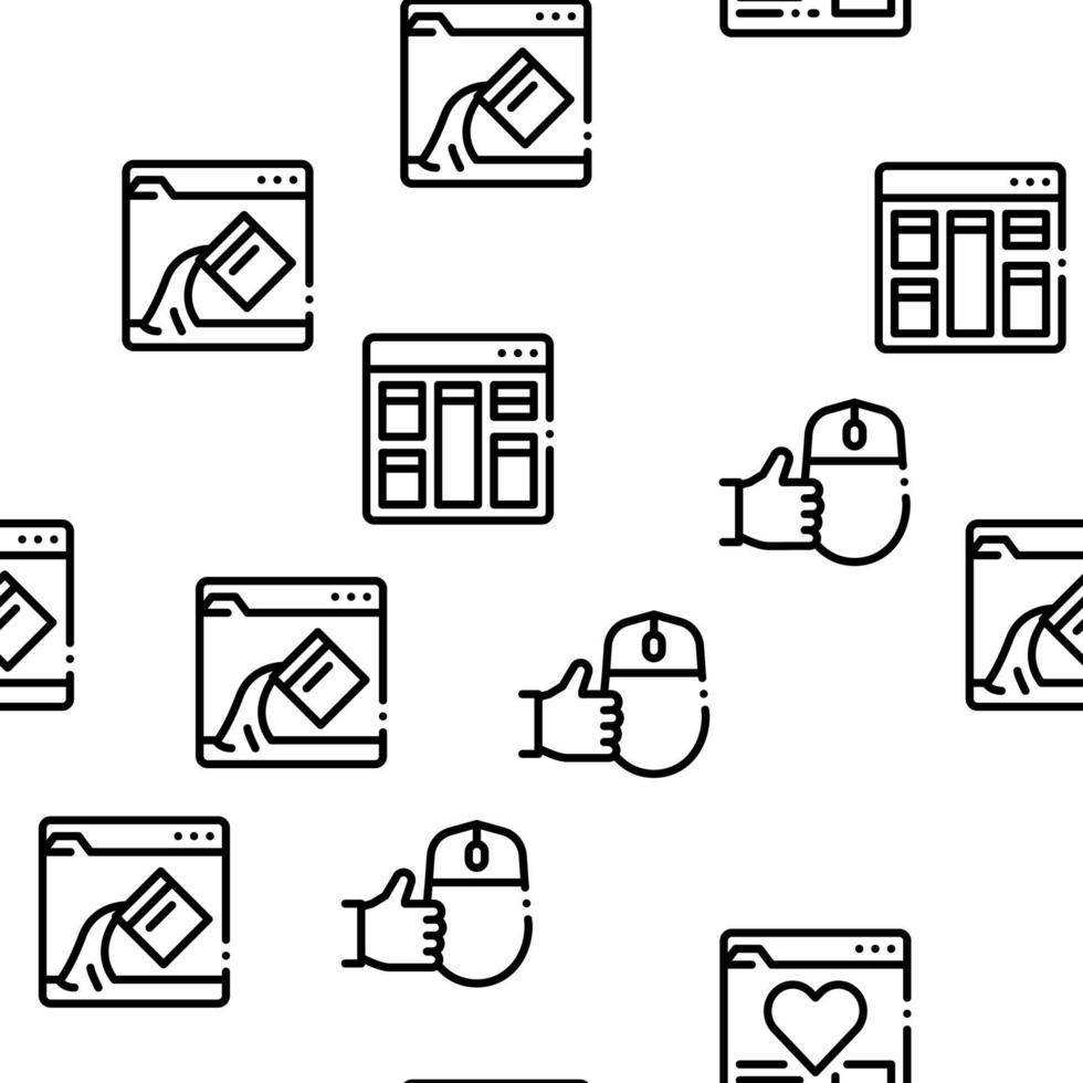 vetor de padrão sem costura de desenvolvimento de design web