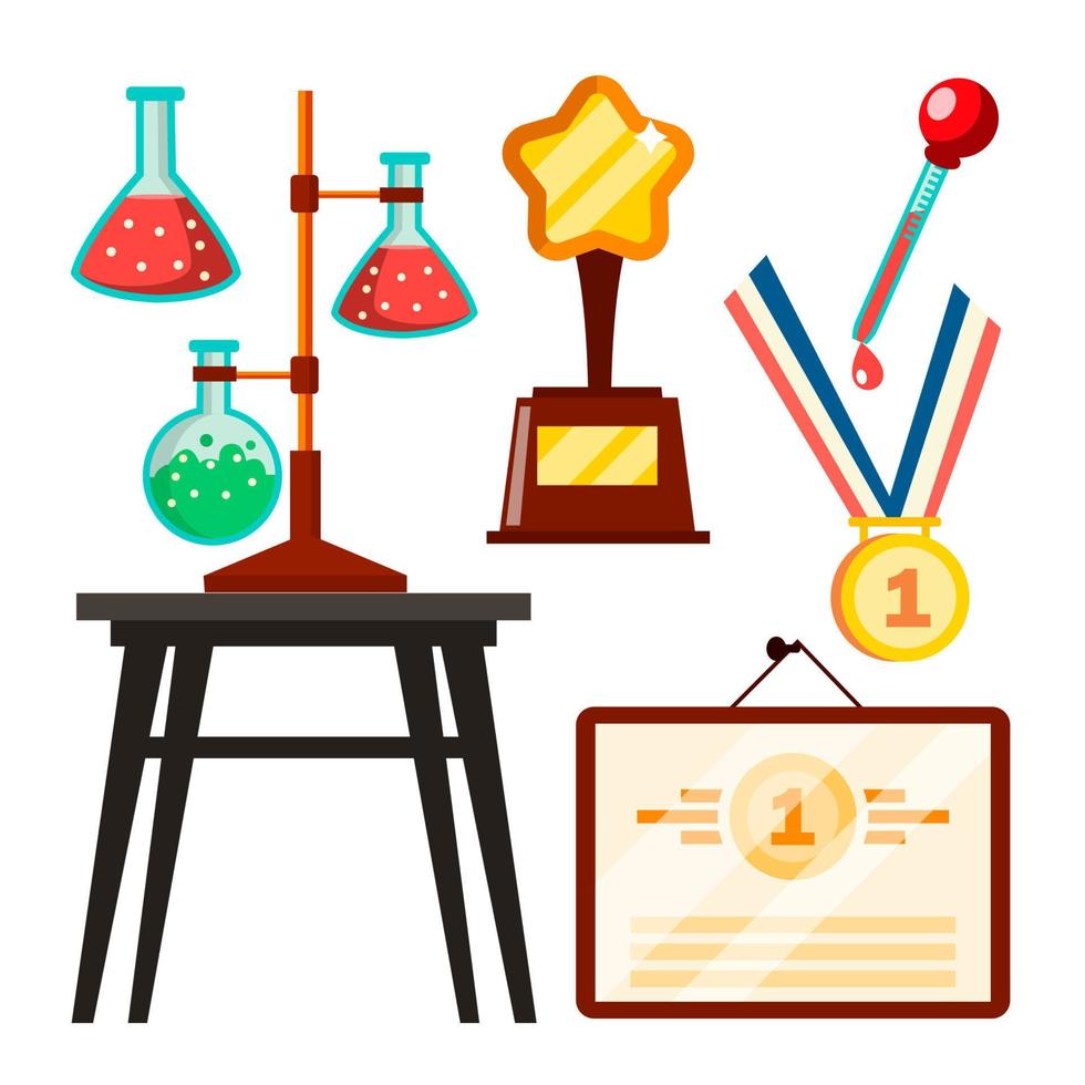 vetor de estudo de descoberta de cientistas de ícones. ilustração plana isolada dos desenhos animados