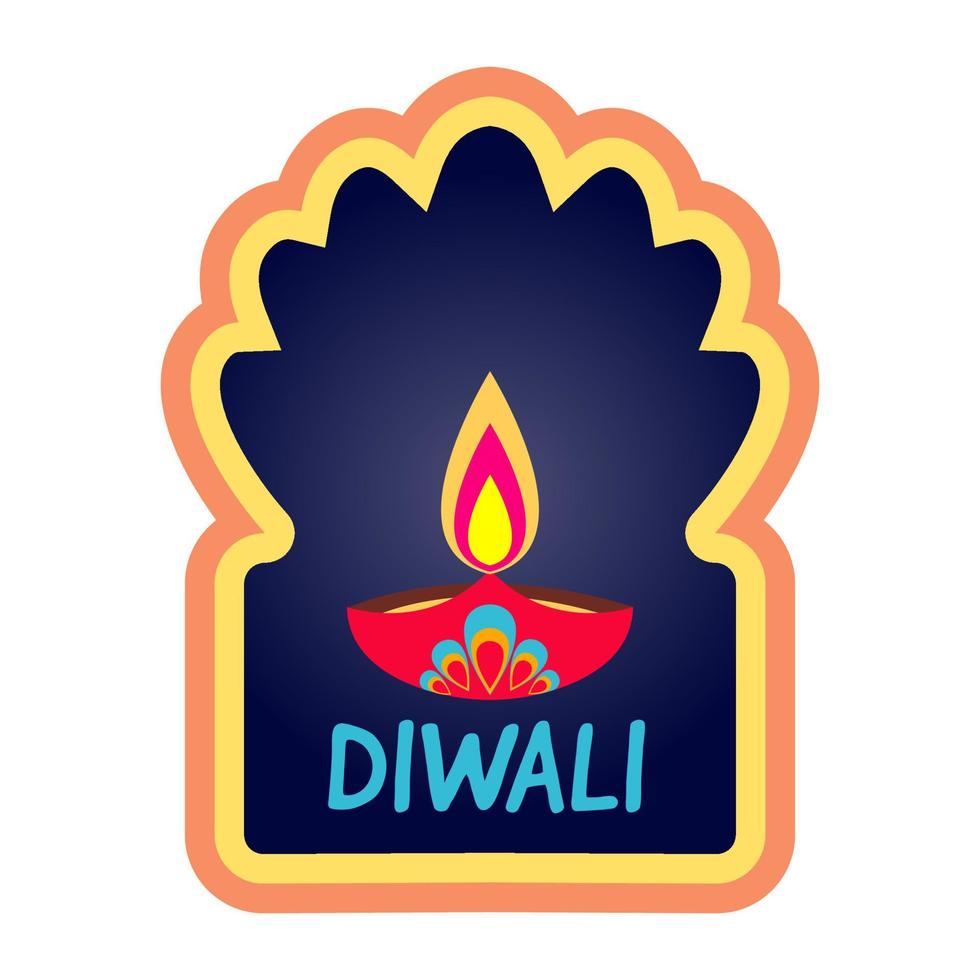 vetor diwali. banner web de férias simples. ilustração plana isolada dos desenhos animados