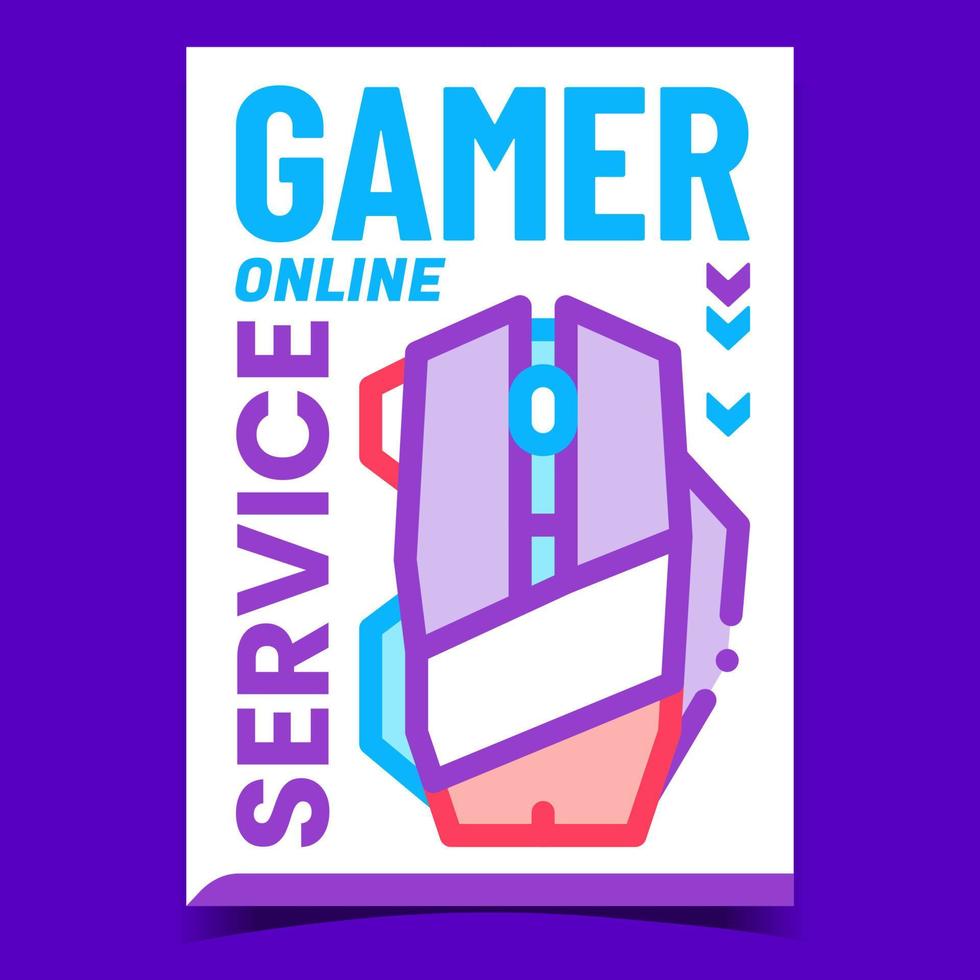 vetor de banner promocional de serviço online gamer