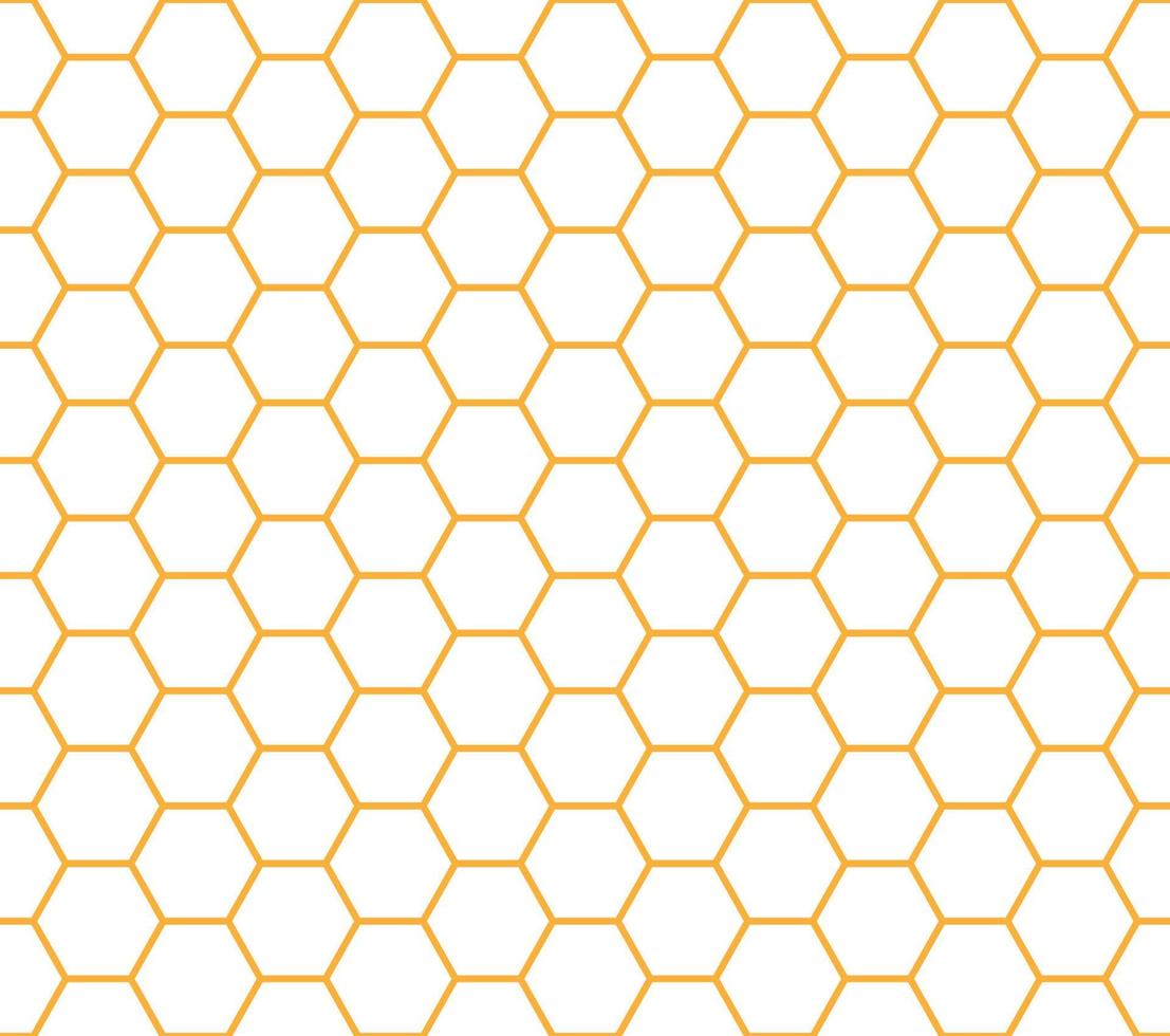 padrão de favo de mel sem costura laranja e branco vetor