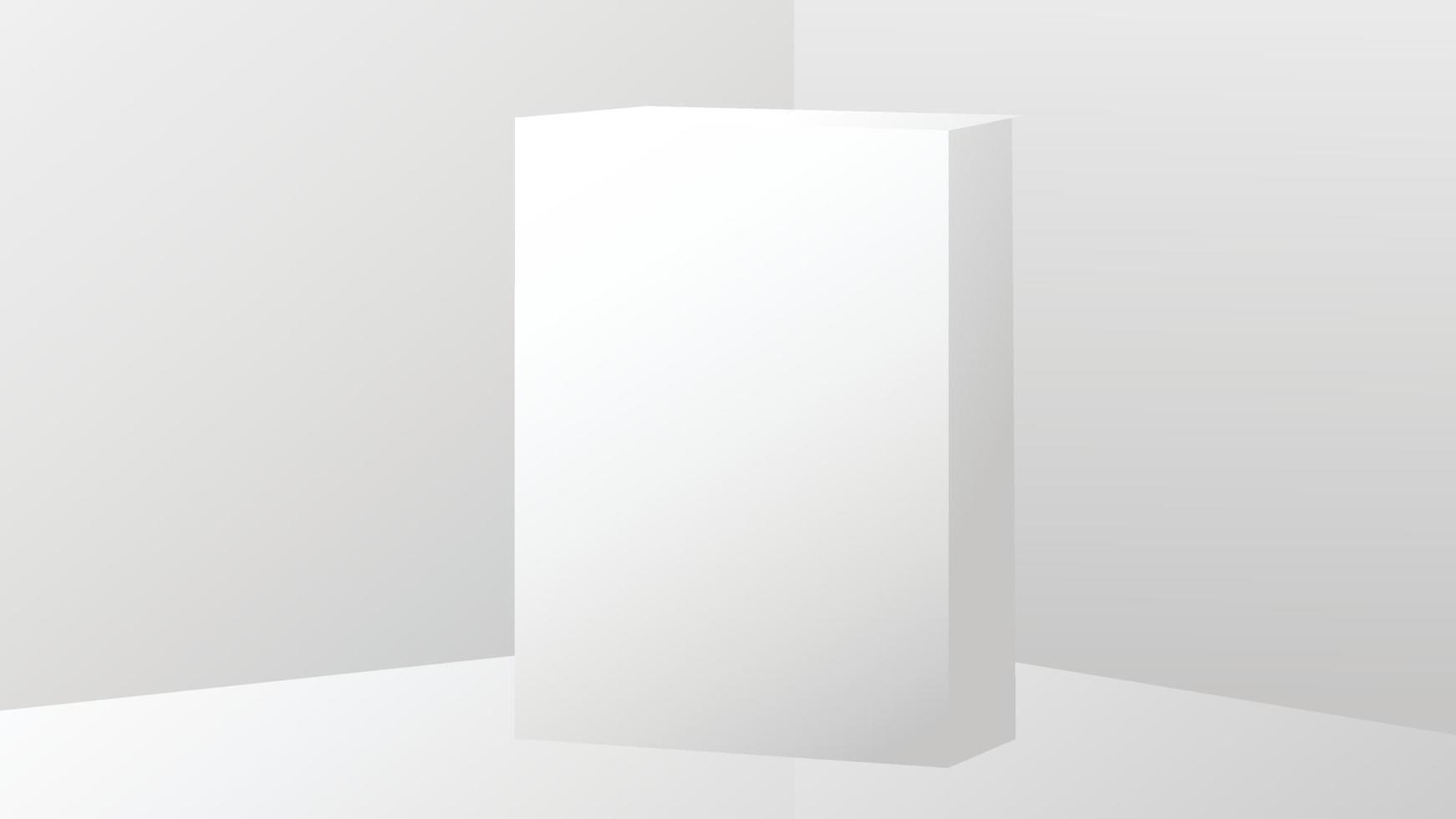 maquetes de pequenas caixas de papelão branco. ilustração vetorial vetor