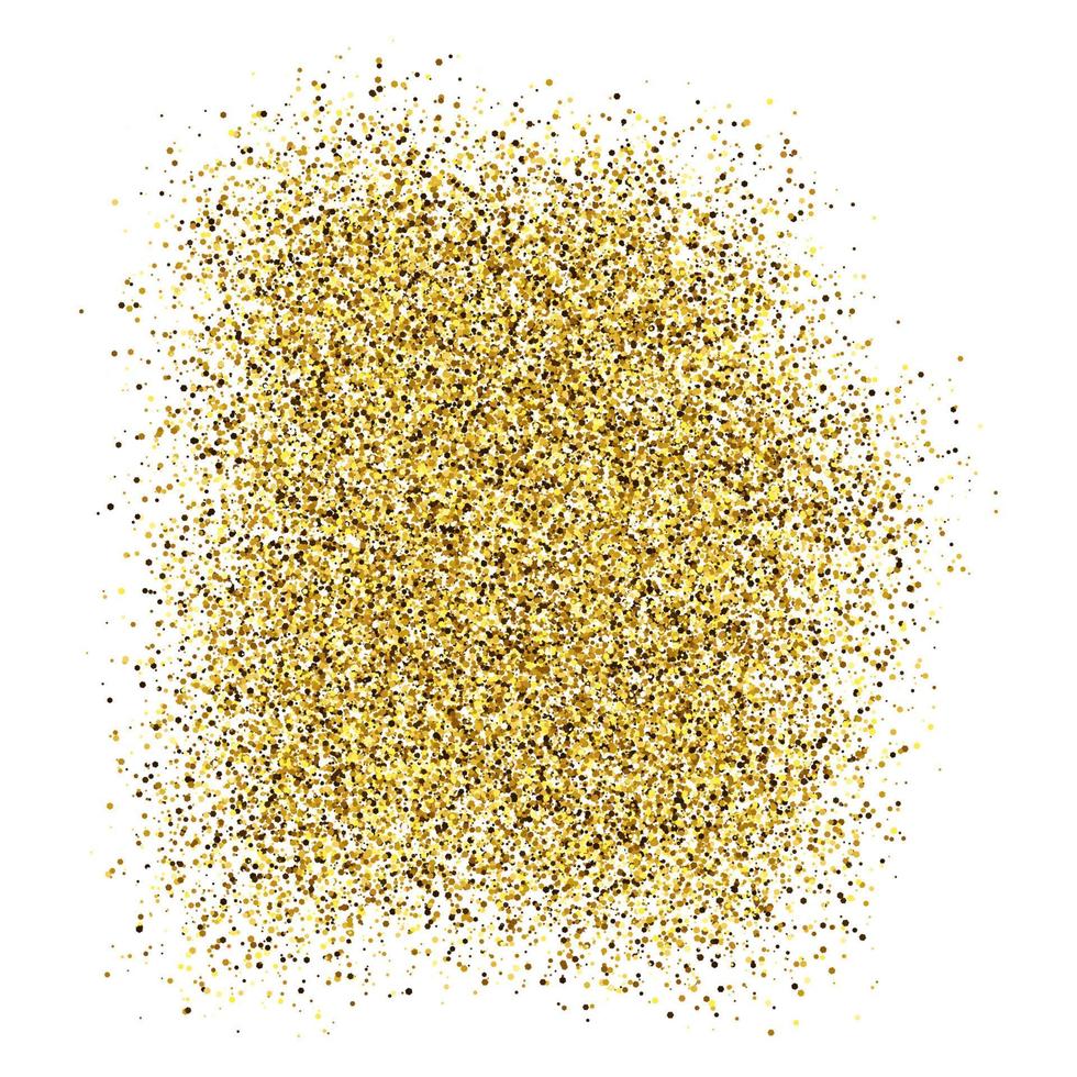 cenário brilhante de tinta dourada sobre um fundo branco. fundo com brilhos dourados e efeito glitter. espaço vazio para o seu texto. ilustração vetorial vetor