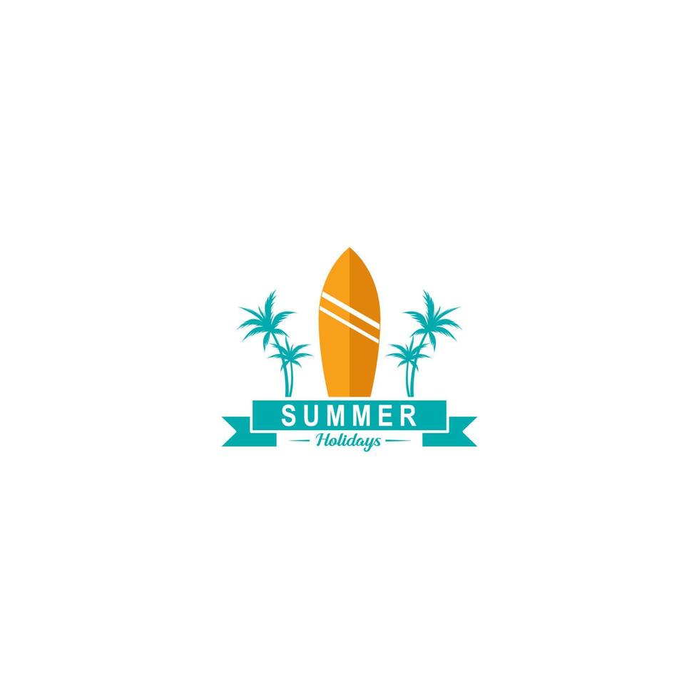 logotipo de surf de verão vetor