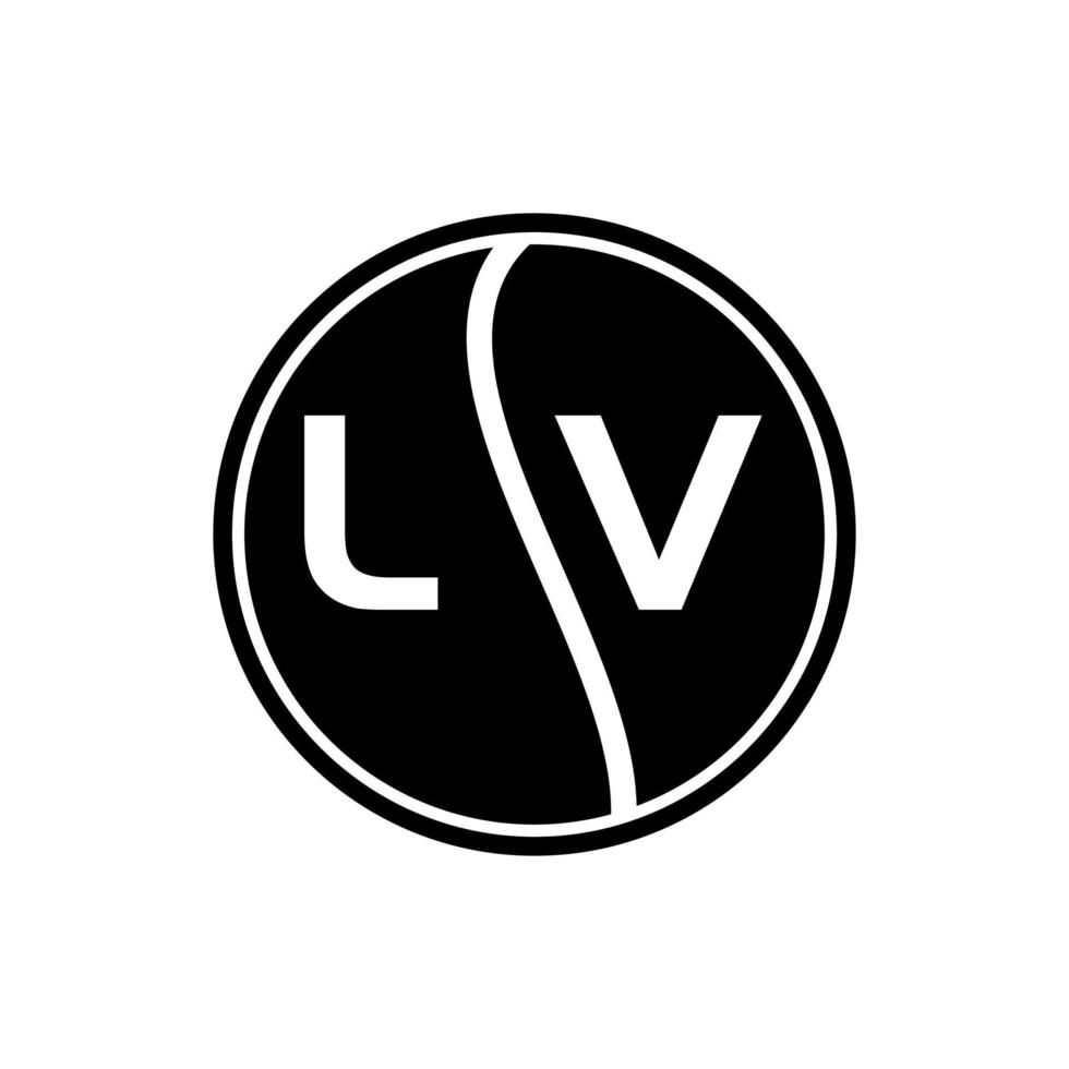 design de logotipo de letra lv. lv design de logotipo de carta inicial lv criativo. lv conceito criativo do logotipo da carta inicial. vetor