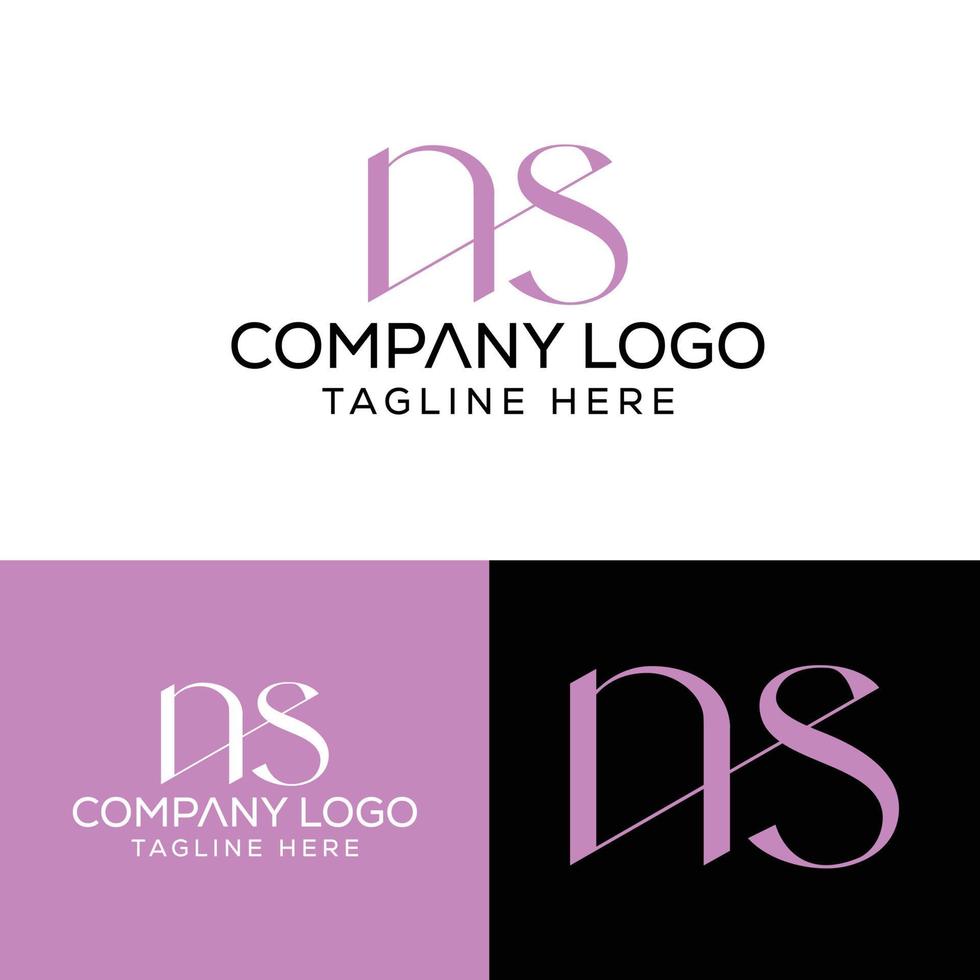 letra inicial ns design de logotipo monograma criativo sinal moderno símbolo ícone vetor