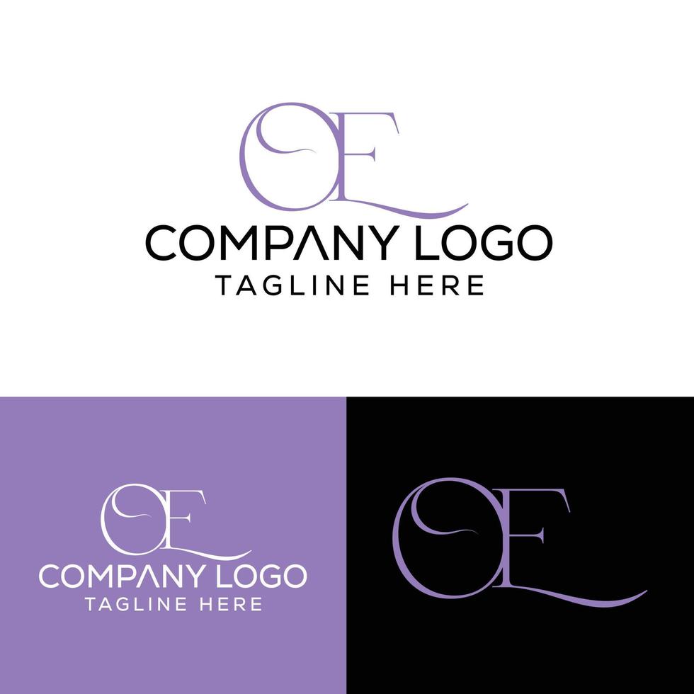 letra inicial oe design de logotipo monograma criativo sinal moderno símbolo ícone vetor