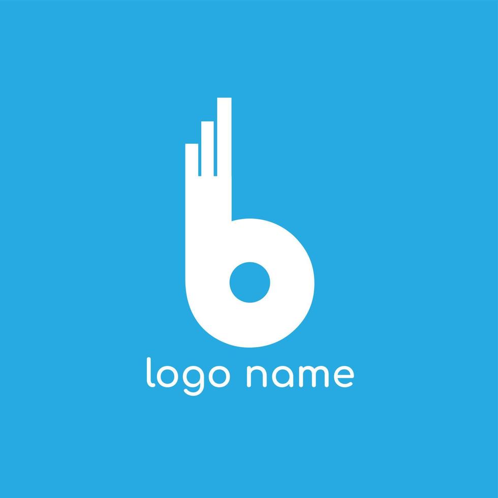 vetor profissional de design de logotipo inicial de finanças b