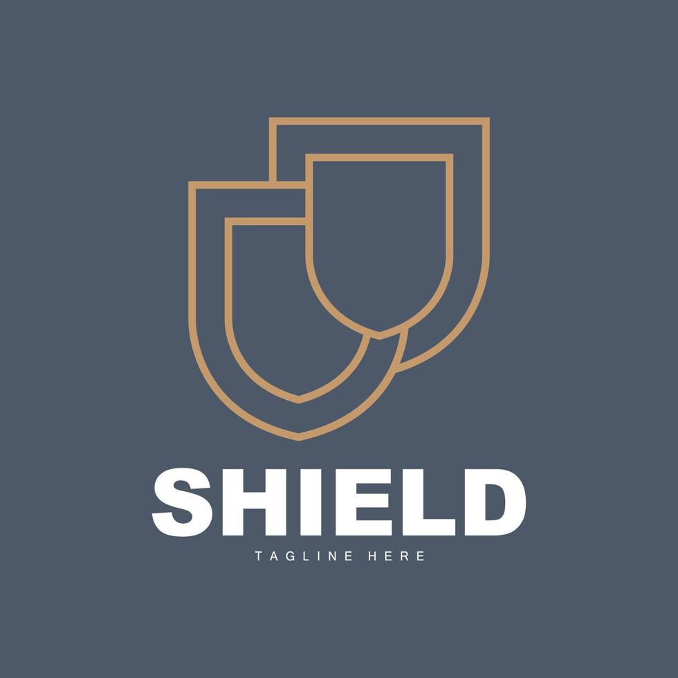 logotipo de escudo, vetor de segurança de proteção antivírus, design de escudo de logotipo de jogo simples