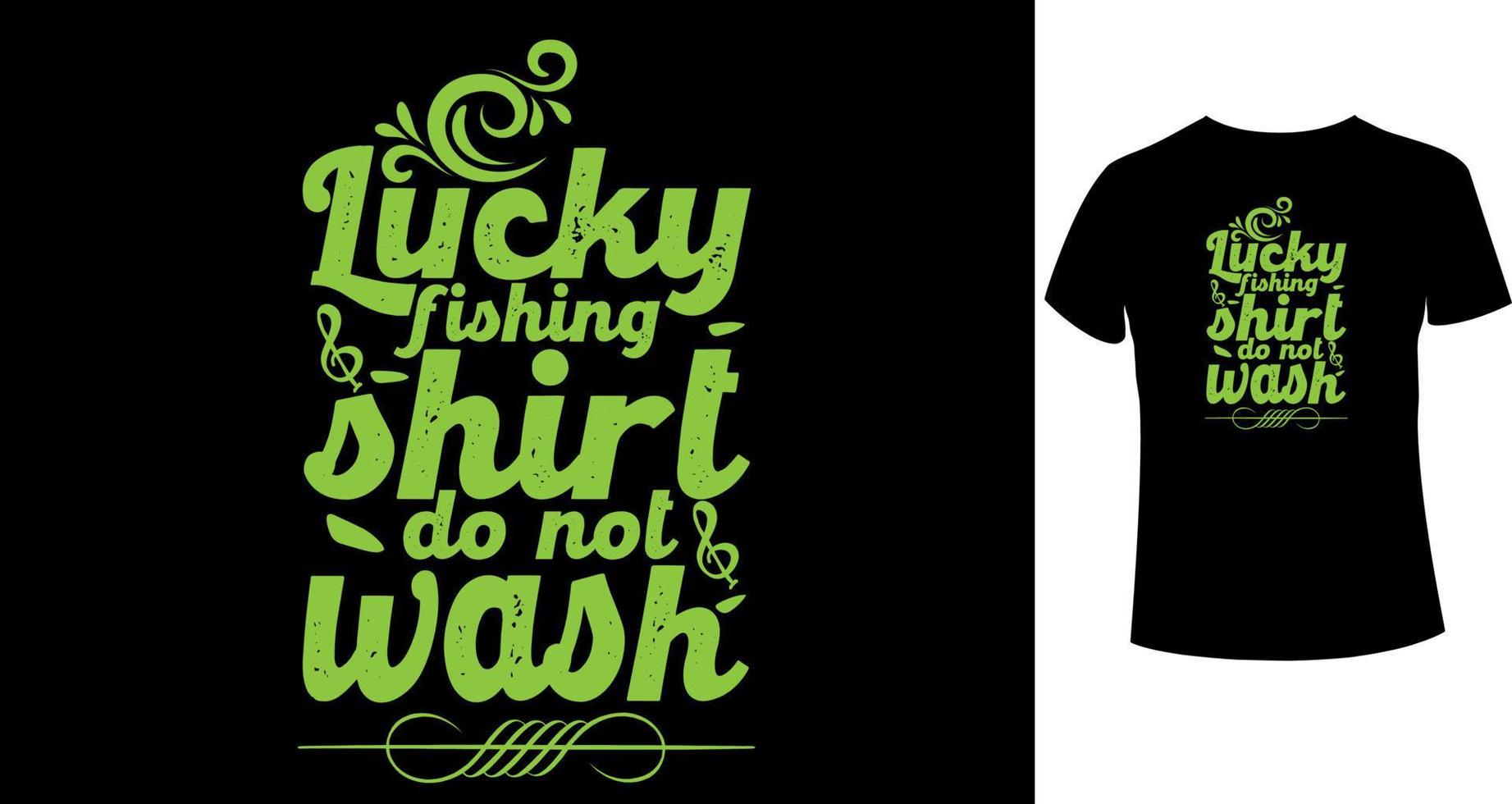 camisa de pesca da sorte não lave1 vetor