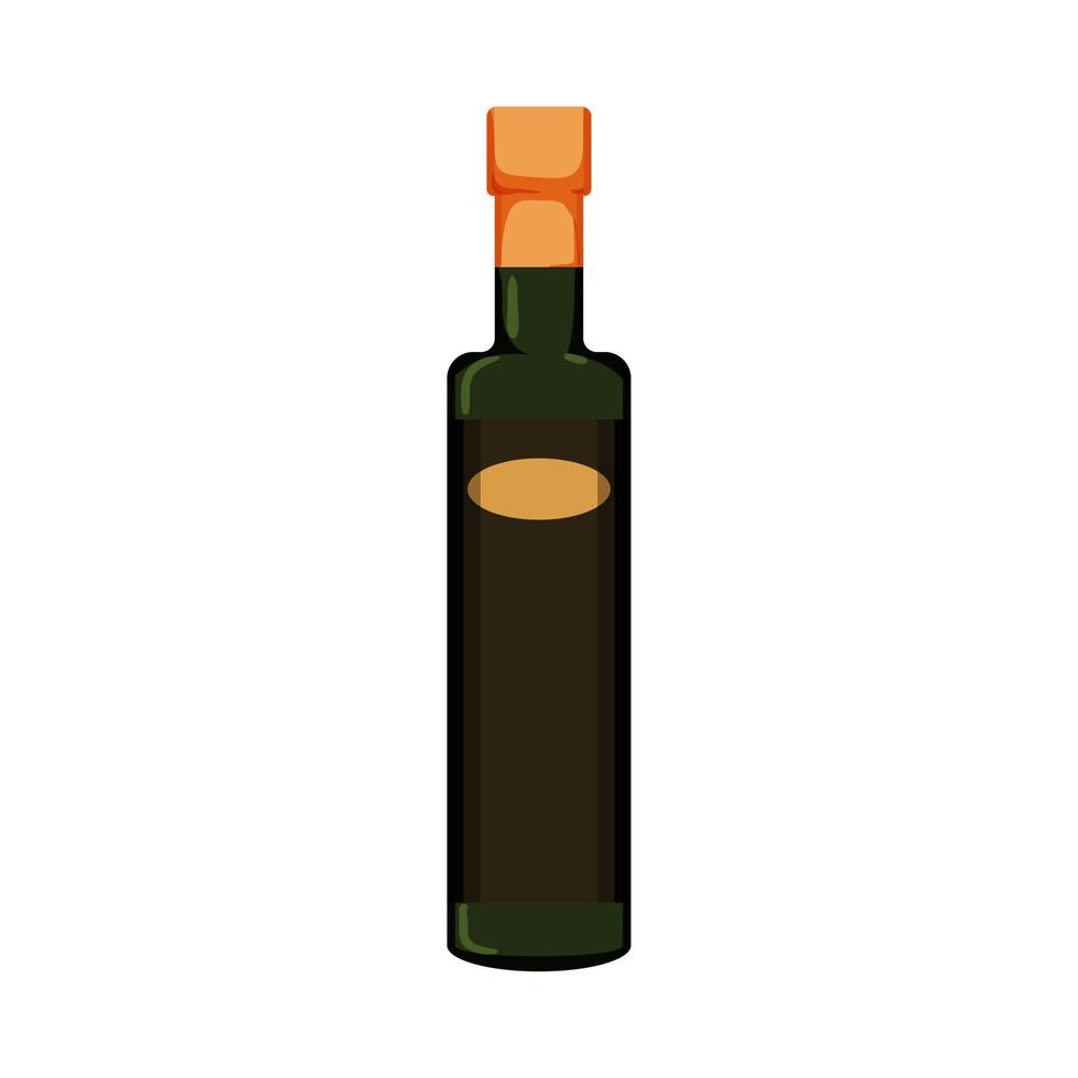 ilustração em vetor de desenhos animados de garrafa de vinagre de vidro