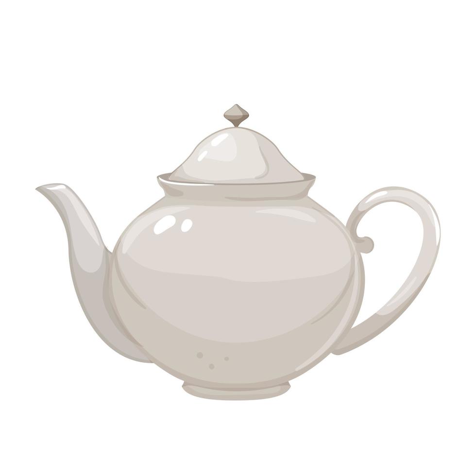 bule de chá chaleira ilustração vetorial dos desenhos animados vetor