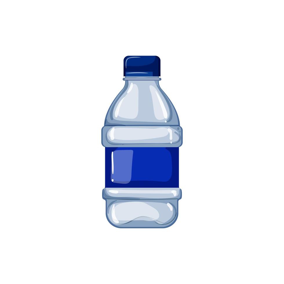 ilustração em vetor de desenhos animados de garrafa de água mineral plástica