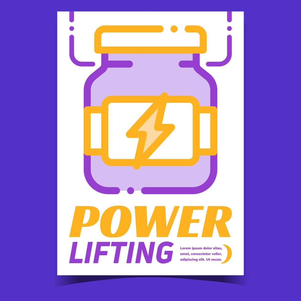 vetor de cartaz de publicidade criativa de powerlifting