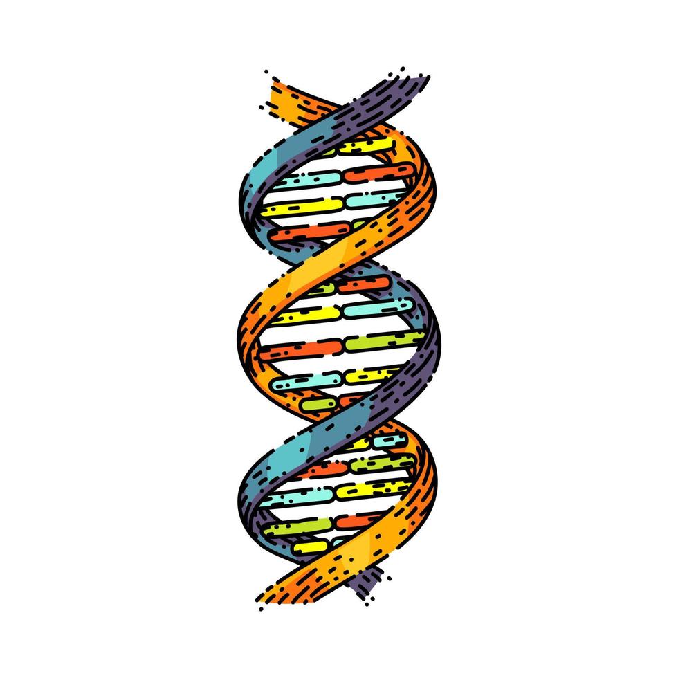 desenho de ciência de dna vetor desenhado à mão