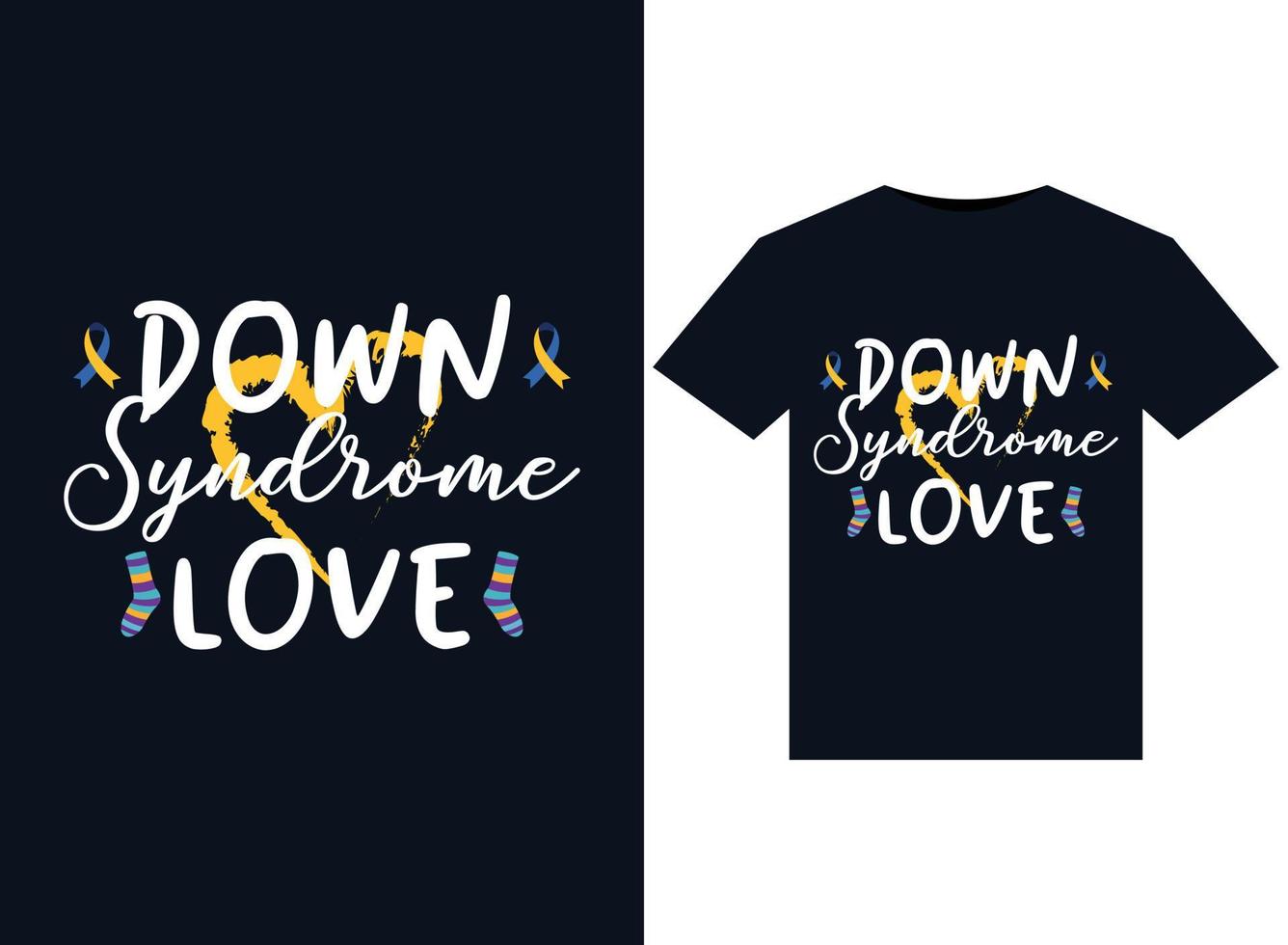 ilustrações de amor com síndrome de down para design de camisetas prontas para impressão vetor