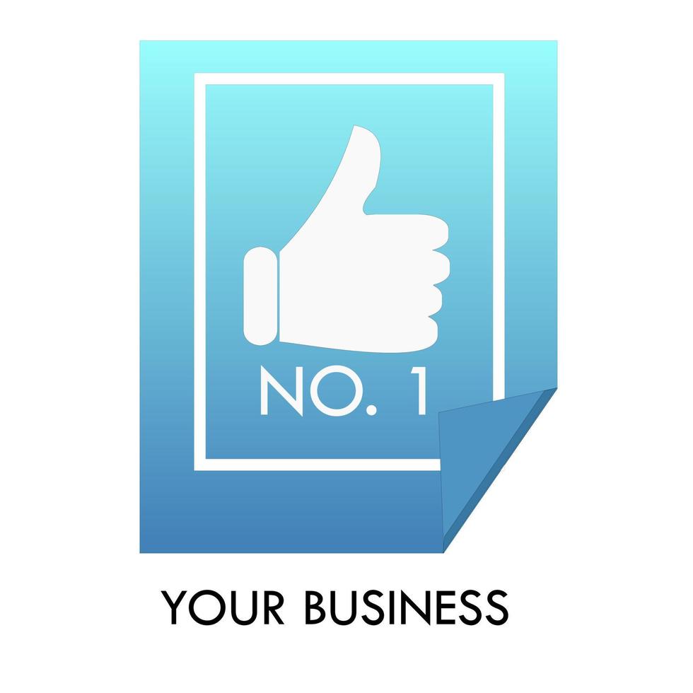 logotipo nº 1 para negócios usados vetor