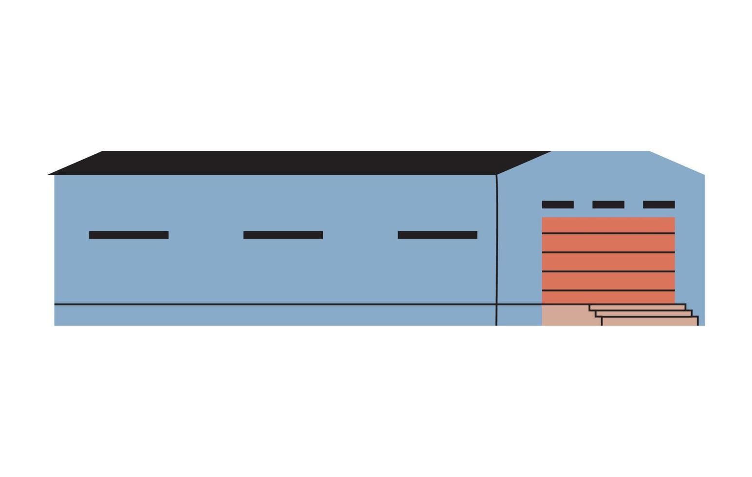edifício de armazém de planta de fábrica vetor