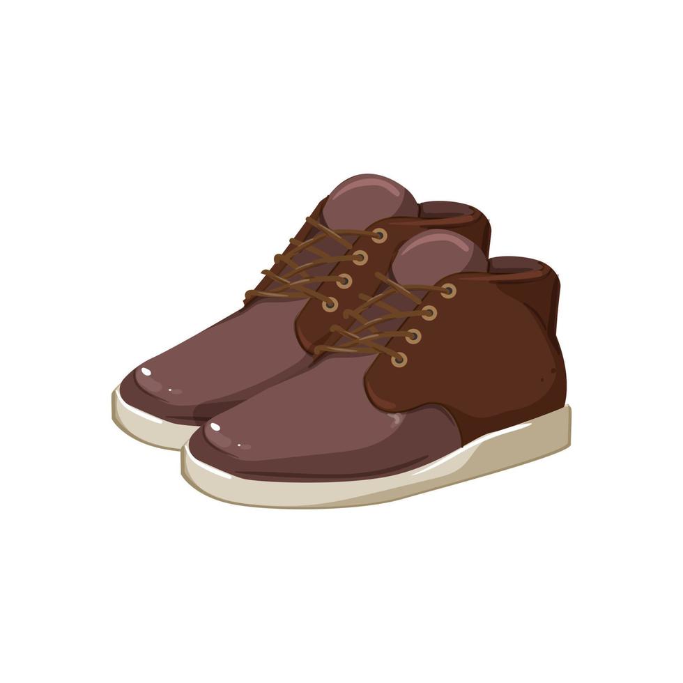 ilustração em vetor de desenhos animados de sapatos de homem moderno