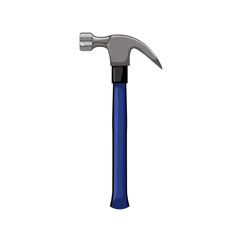 ilustração em vetor de desenhos animados de ferramenta de martelo de construção
