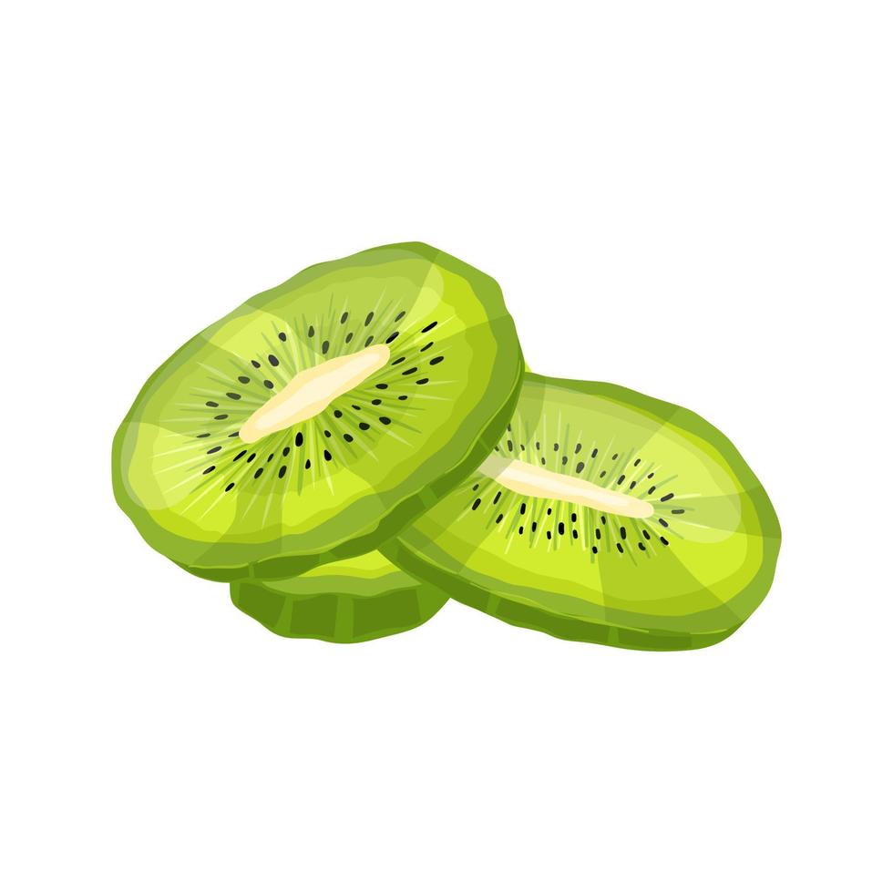 ilustração vetorial de desenhos animados de frutas secas de kiwi vetor