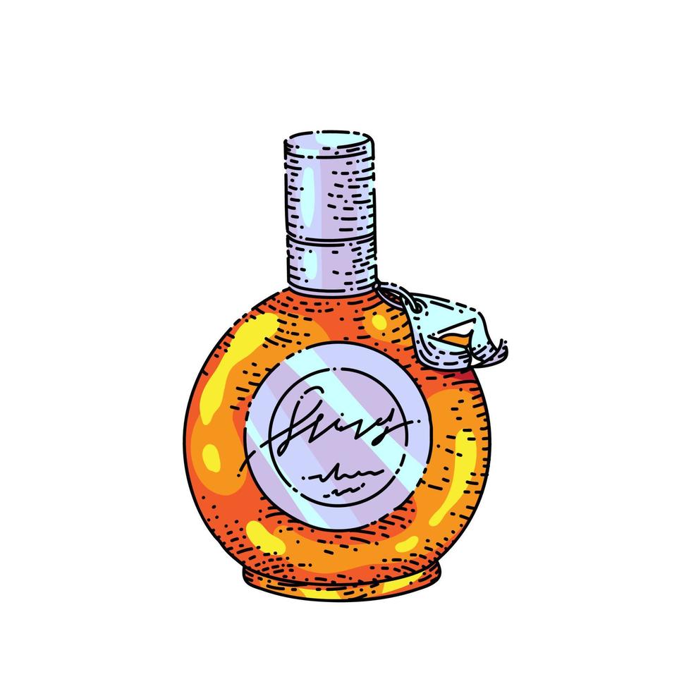 desenho de garrafa de licor vetor desenhado à mão
