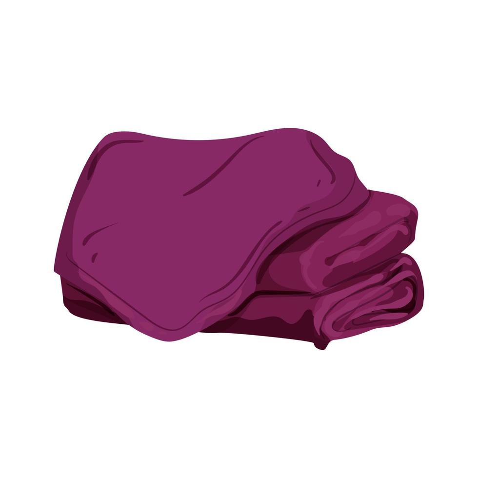 ilustração vetorial de ícone de cor de cama de cobertor de tecido vetor