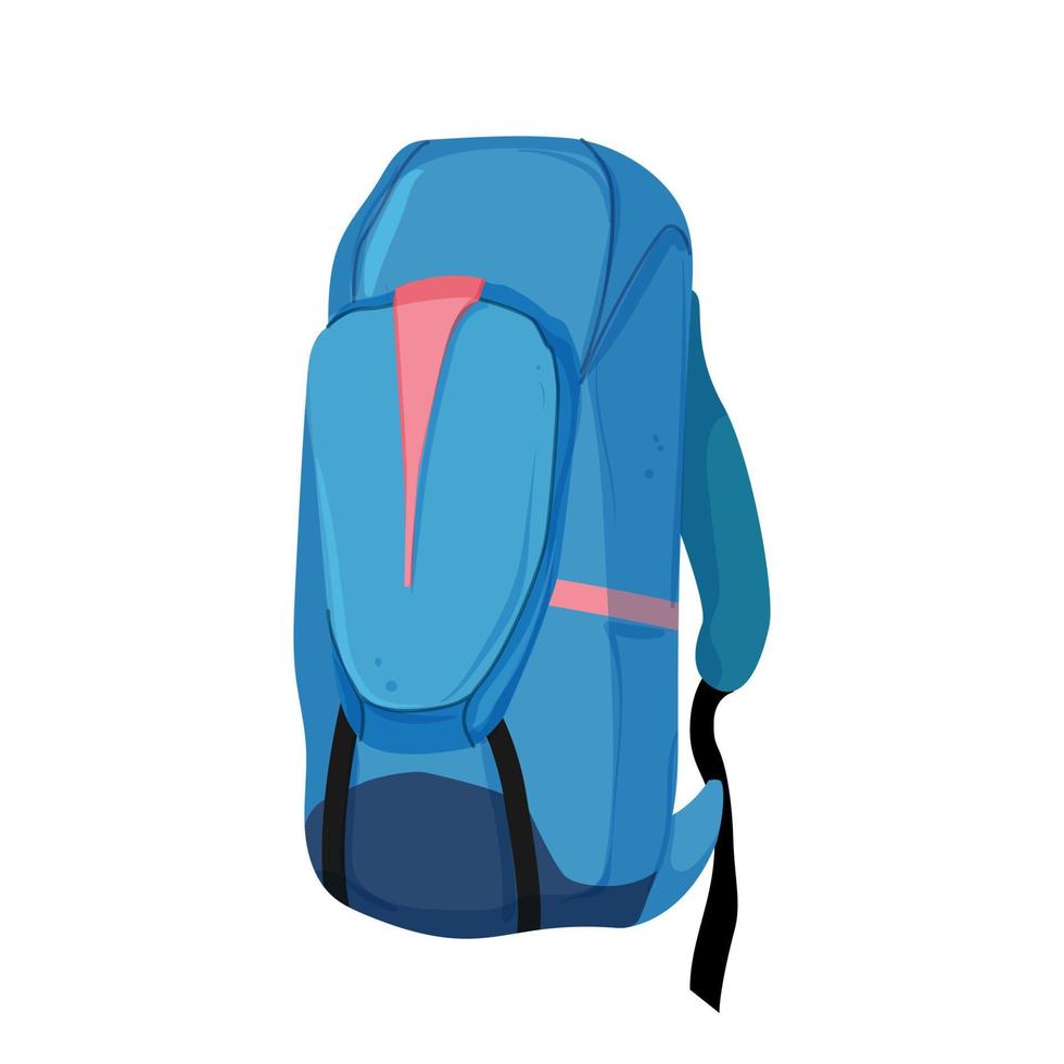 ilustração em vetor de desenhos animados de acampamento de mochila para caminhadas