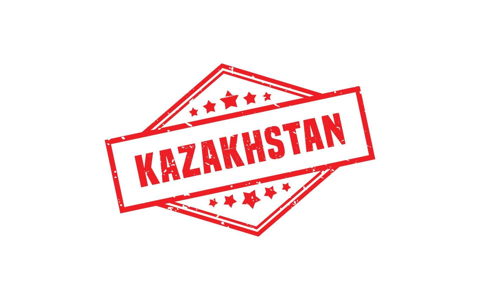 Cazaquistão carimbo de borracha com estilo grunge em fundo branco vetor