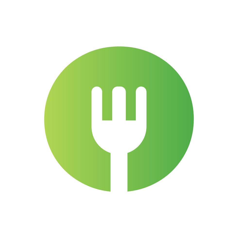 logotipo da letra o restaurante combinado com modelo de vetor de ícone de garfo