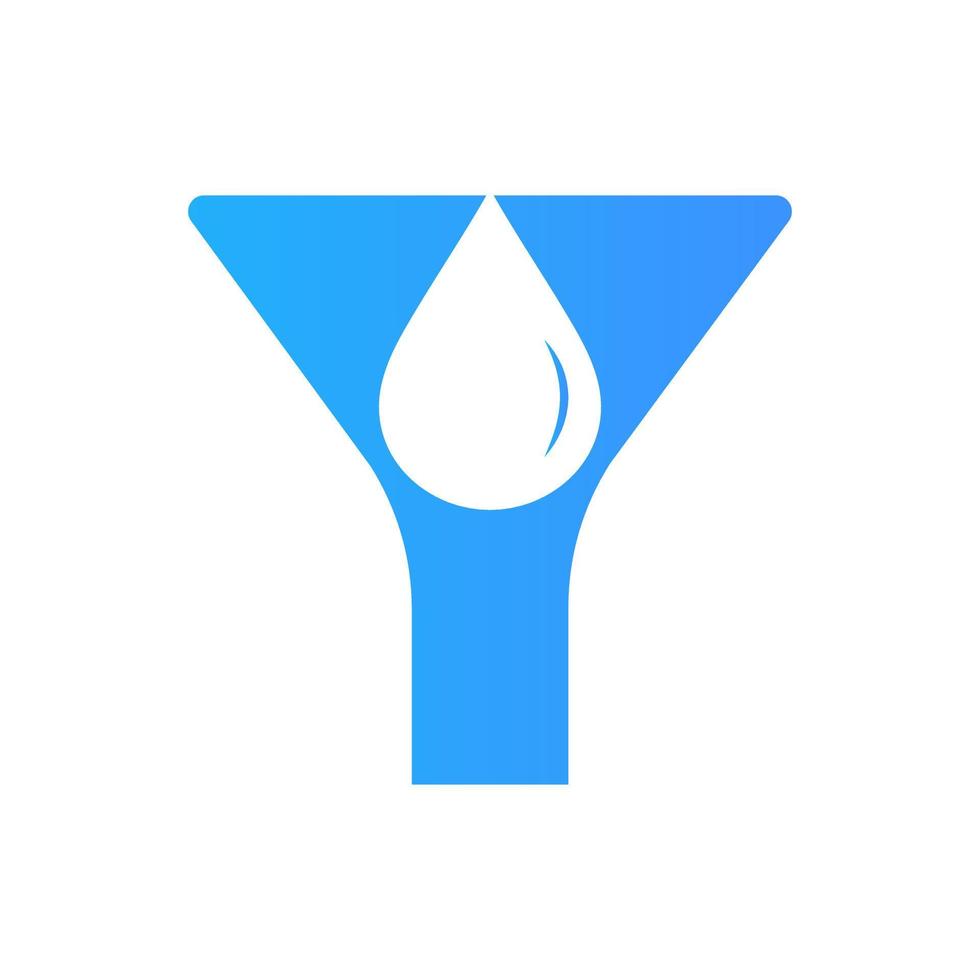 modelo de vetor de elemento de logotipo de água letra y. símbolo de logotipo de gota de água